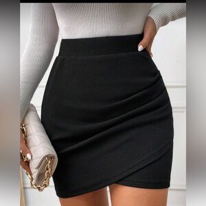 Two Mini Skirts - XS- Black and Olive